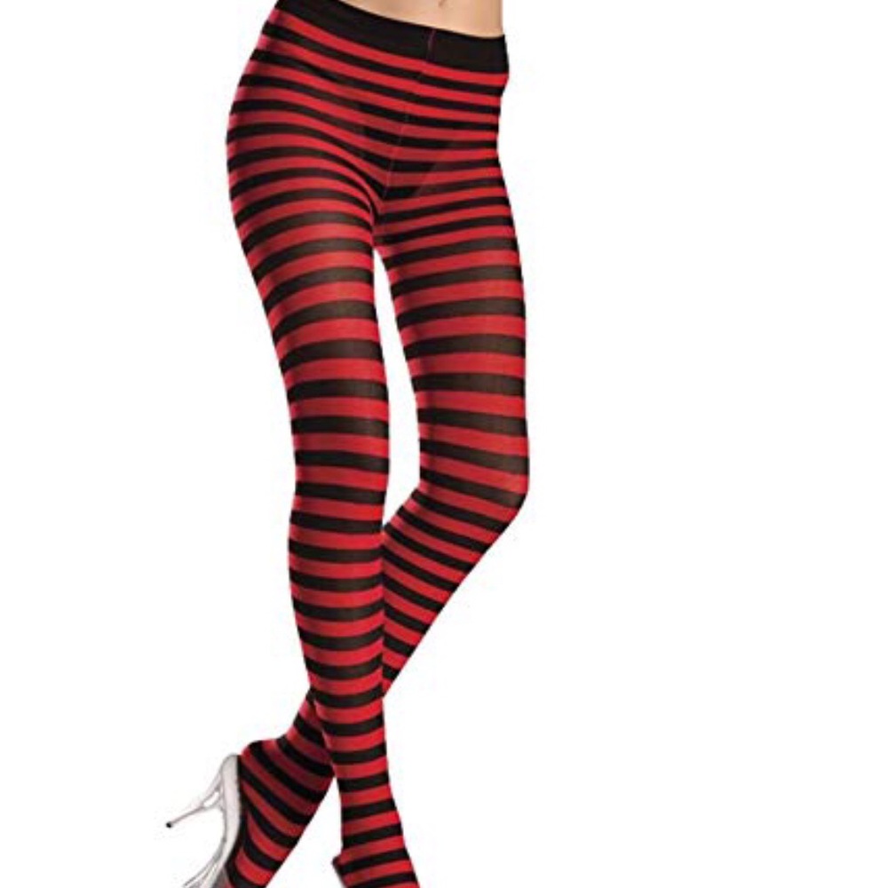Be Wicked Striped Tights (Red and Black)
